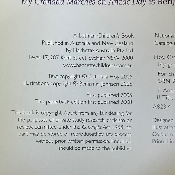 Children's Book - My Grandad Marches on ANZAC Day - Picture 4 of 13